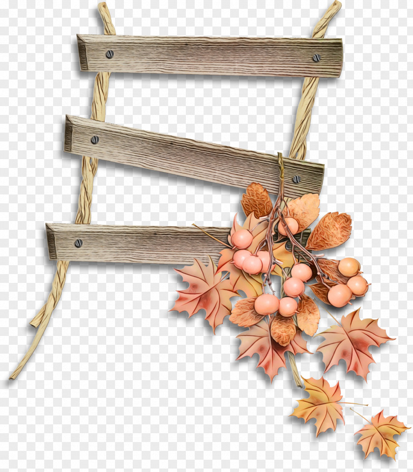 Twig Table Watercolor Leaf PNG