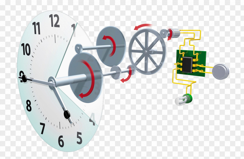 Watch Parts Split Quartz Clock Illustration PNG