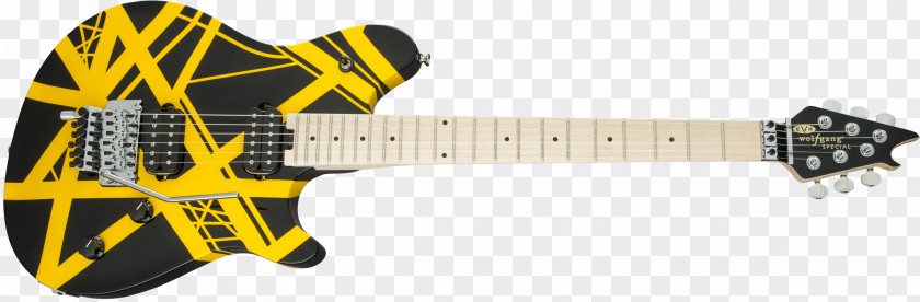 Black And Yellow Stripes Electric Guitar Peavey EVH Wolfgang Special Gibson Les Paul PNG