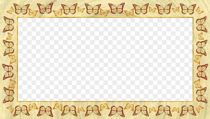Butterfly Border Picture Frame Pixel Illustration PNG