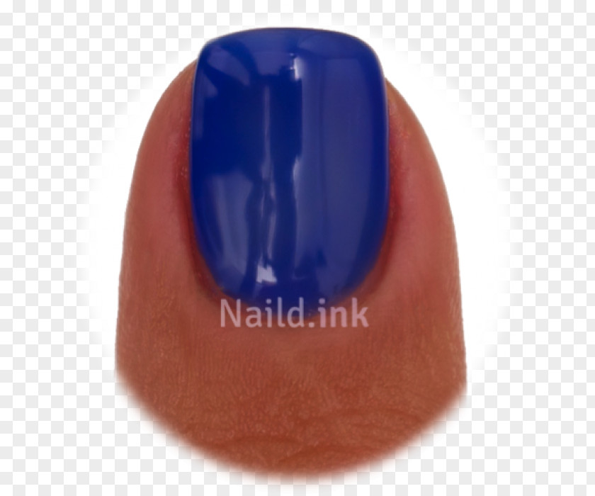 Gelish Cobalt Blue Finger PNG