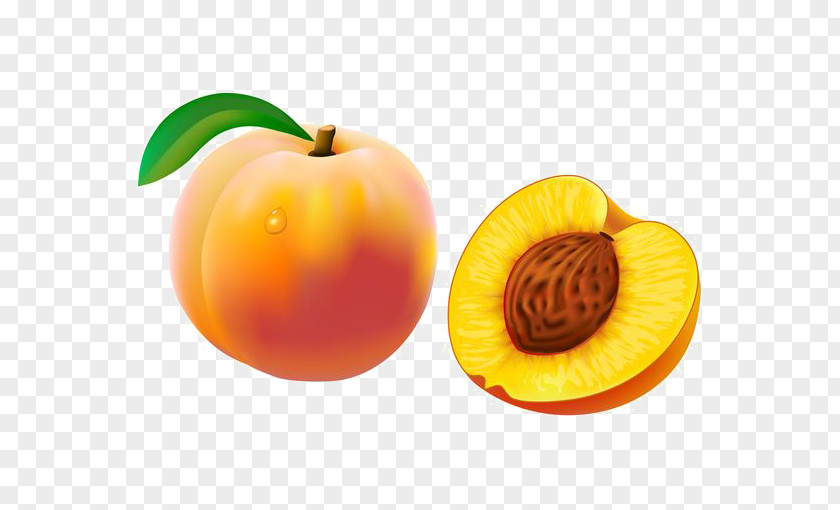 Cartoon Peach Fruit PNG