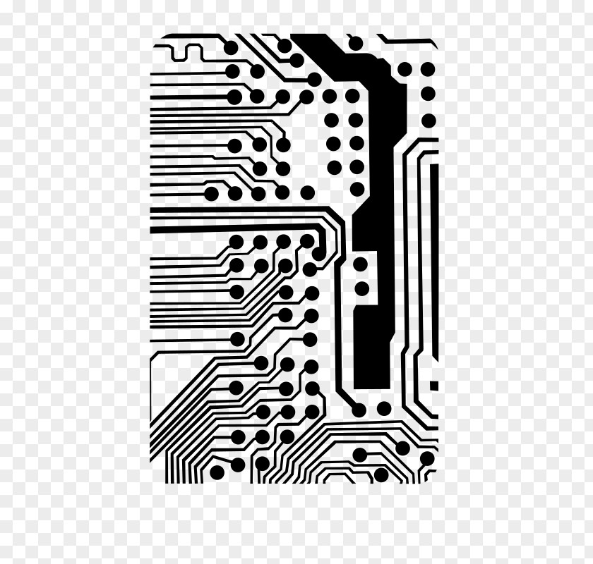 Circuit Board Electronic Electrical Network Printed Wiring Diagram Clip Art PNG