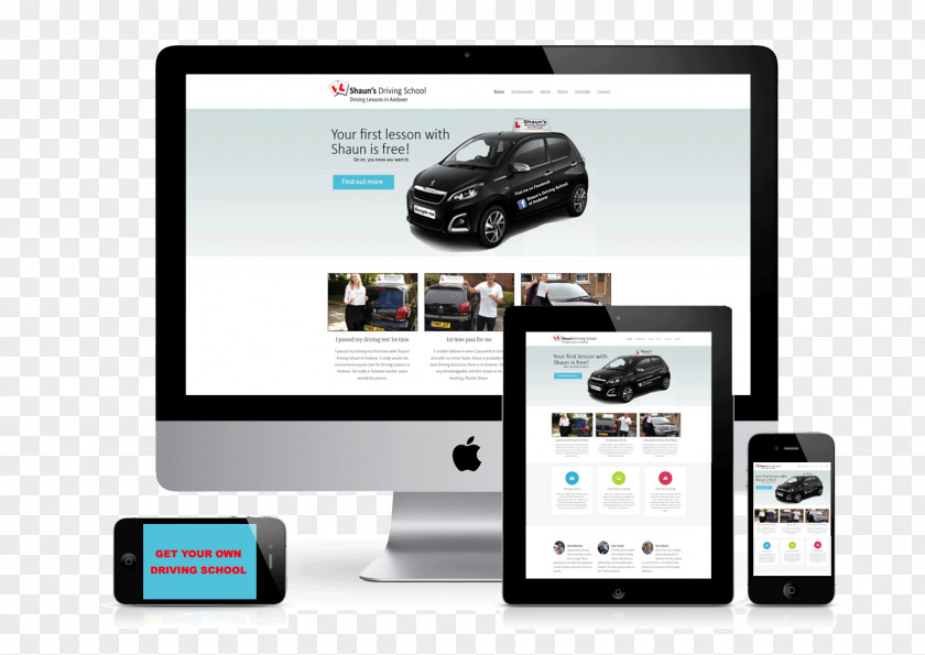 Driving School Business Nottingham Marketing Web Development PNG