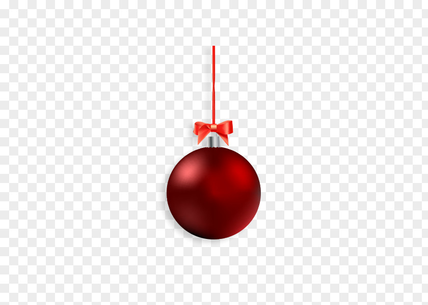 Hanging Christmas Ball Ornament Red Sphere PNG