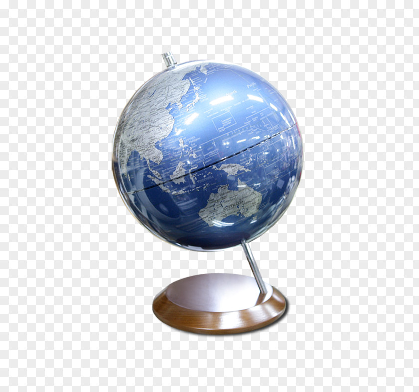 Blue 3D Globe Creatives Icon PNG