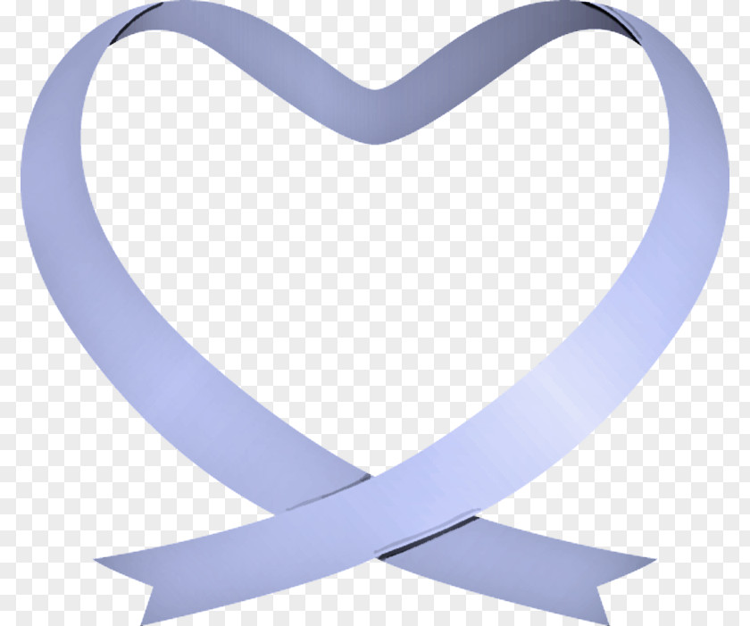 Heart Ribbon Electric Blue Symbol PNG