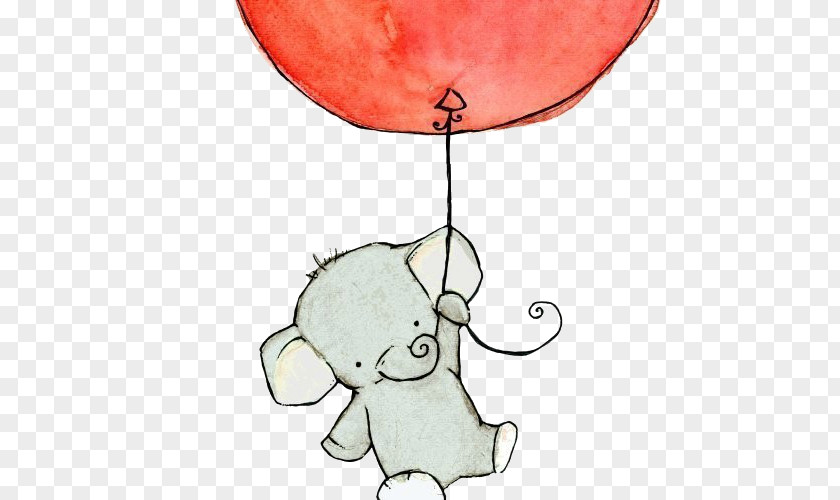 Watercolor Animals Baby Elephants Drawing Cuteness Sketch PNG