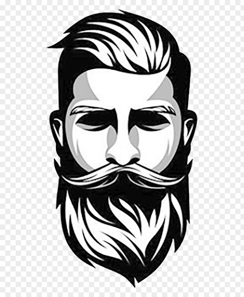 Beard Logo Graphic Design Barber PNG