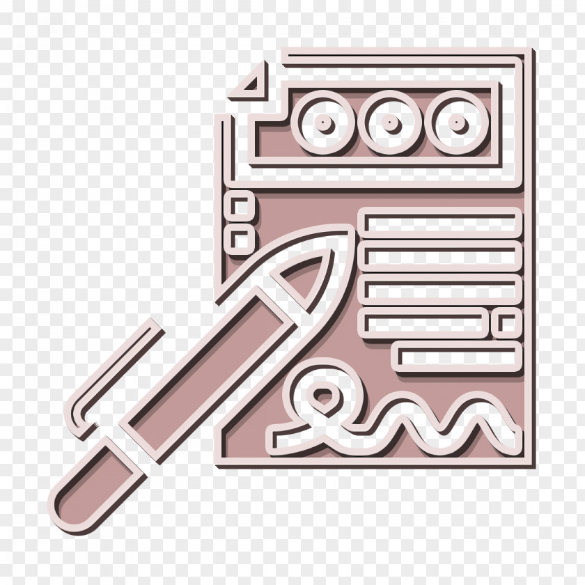 Business Analytics Icon Contract PNG