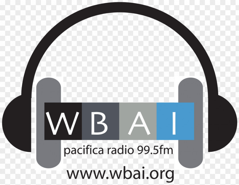 Broadcast Flyer Headphones Logo WBAI New York City FM Broadcasting PNG