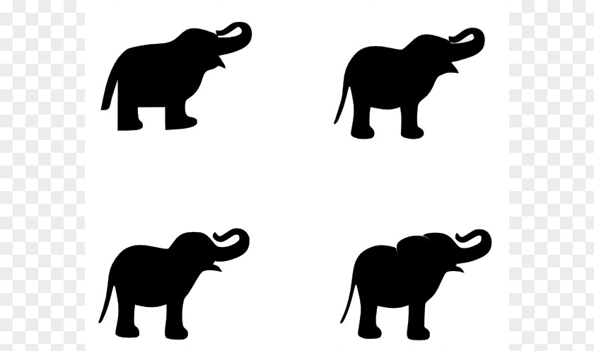 Elephant Stencil Indian Clip Art PNG