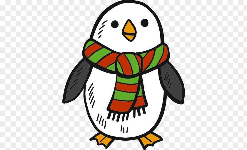 Penguin Christmas Bird Beak Animal Line Clip Art PNG