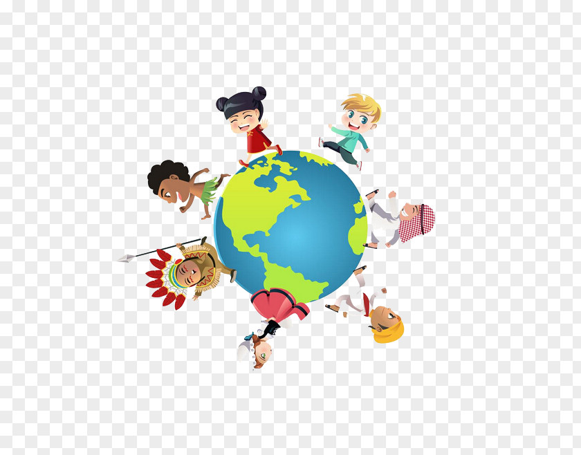 Walk The Earth Doll World Globe Child Stock Photography PNG