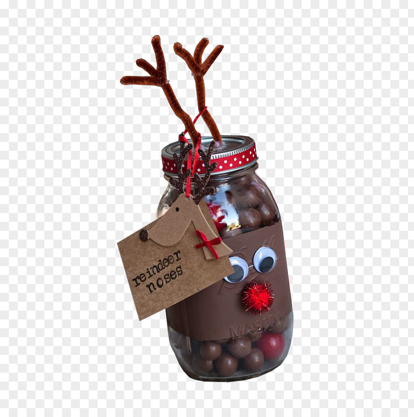 Cute Elk Chocolate Cup Candy Cane Santa Claus Reindeer Christmas Gift PNG