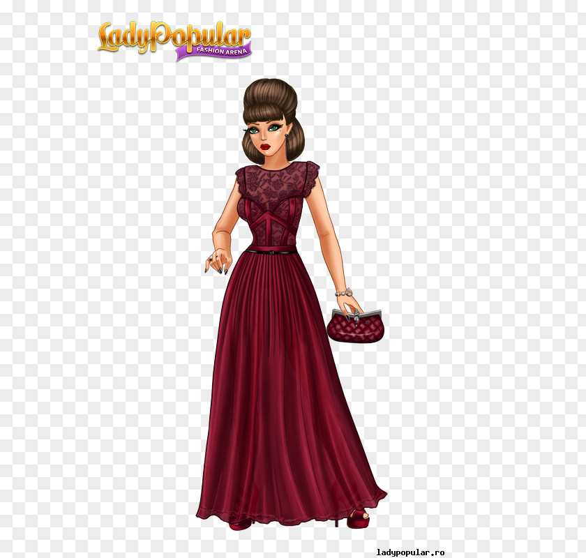 Dress Lady Popular Fashion Game Pin PNG