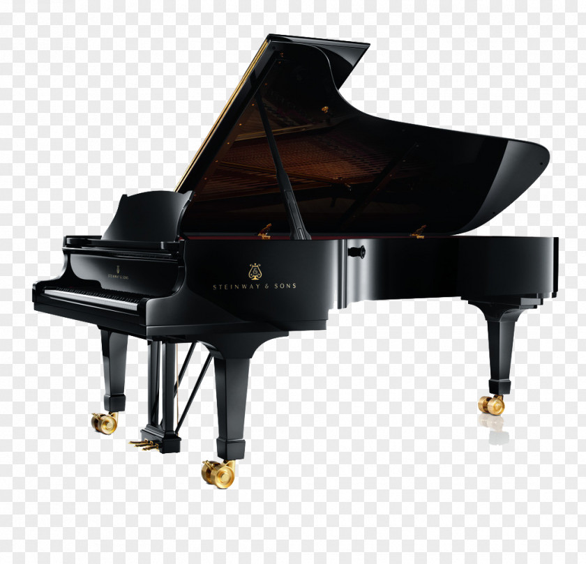 Black Piano Steinway & Sons Grand D-274 Musical Instrument PNG