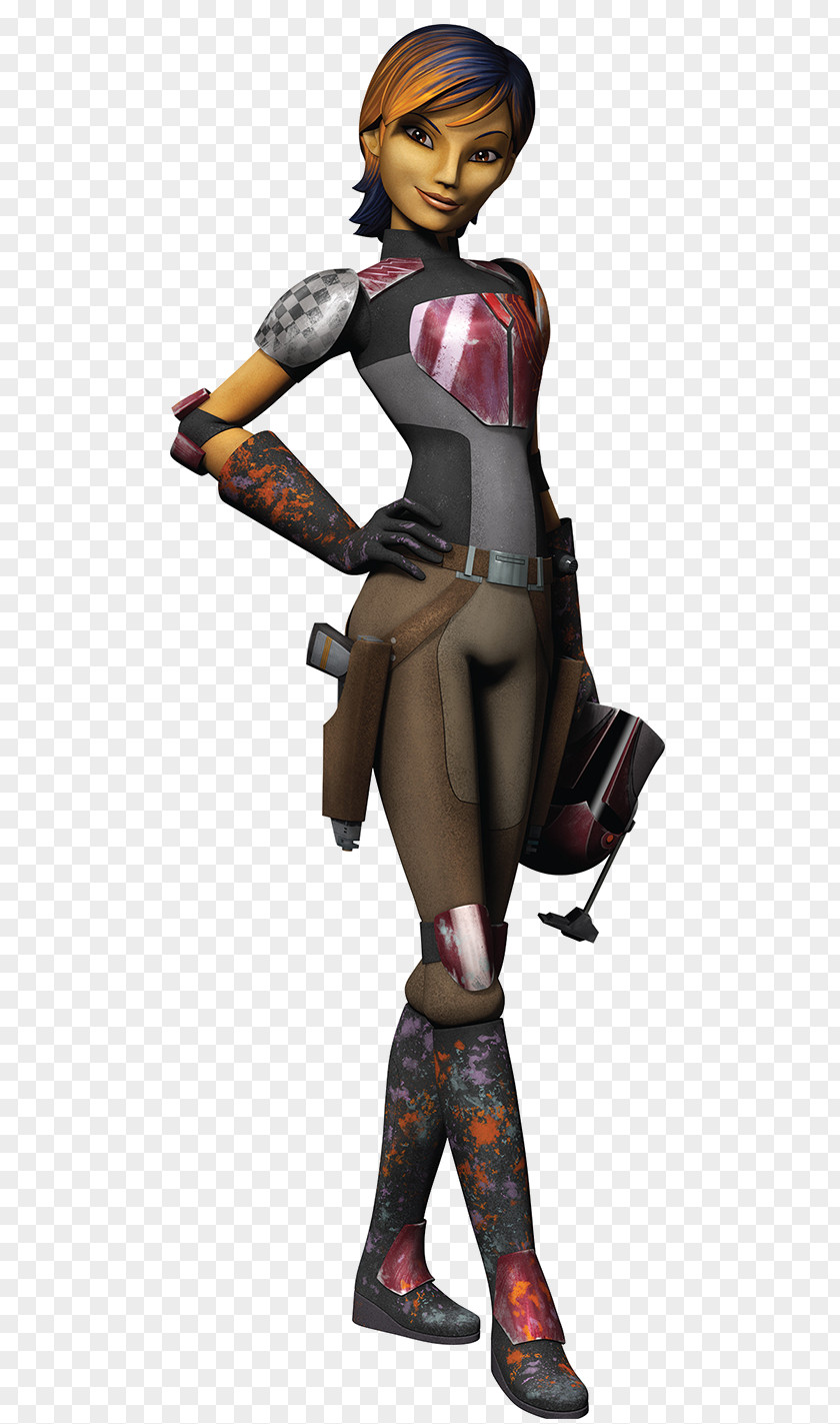 Star Wars Sabine Wren Rebels Darksaber Standee PNG