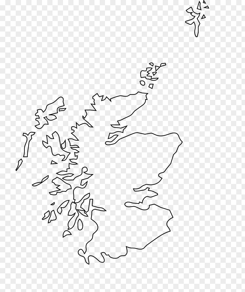 Map Exquisite Graphics Painting Scotland Blank Outline Clip Art PNG