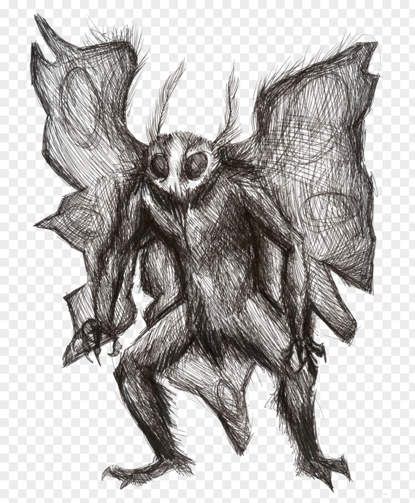 Mothman Flatwoods Monster Point Pleasant Drawing PNG