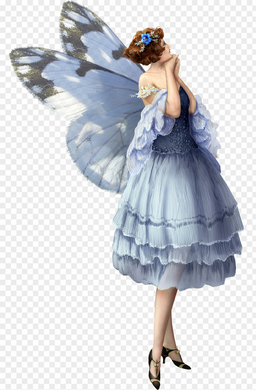Blue Elf Female Doll PNG