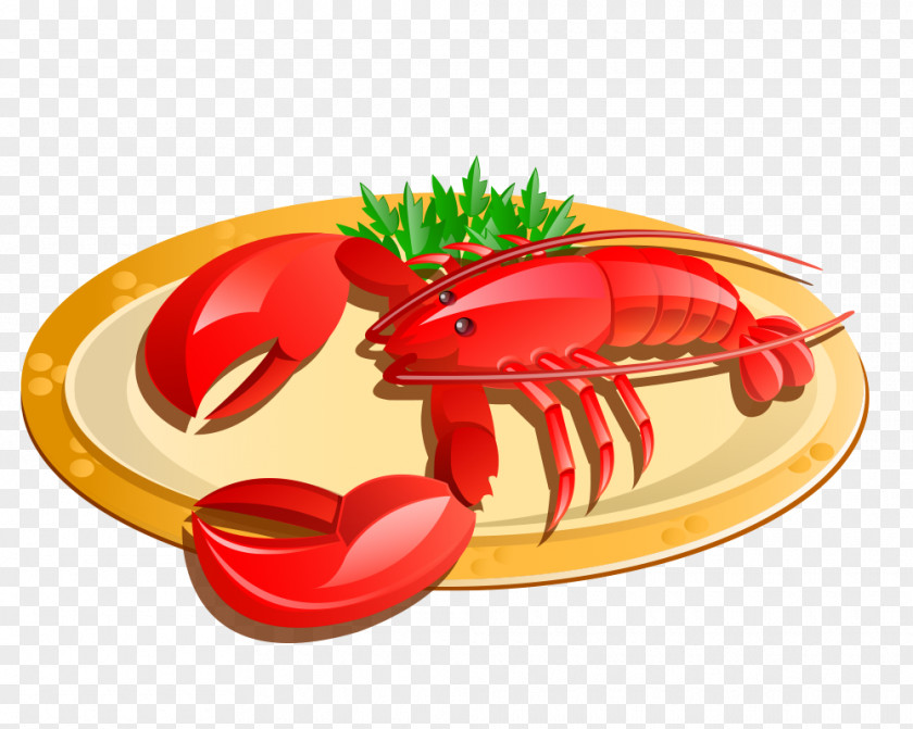 Delicious Lobster Crab Seafood Clip Art PNG
