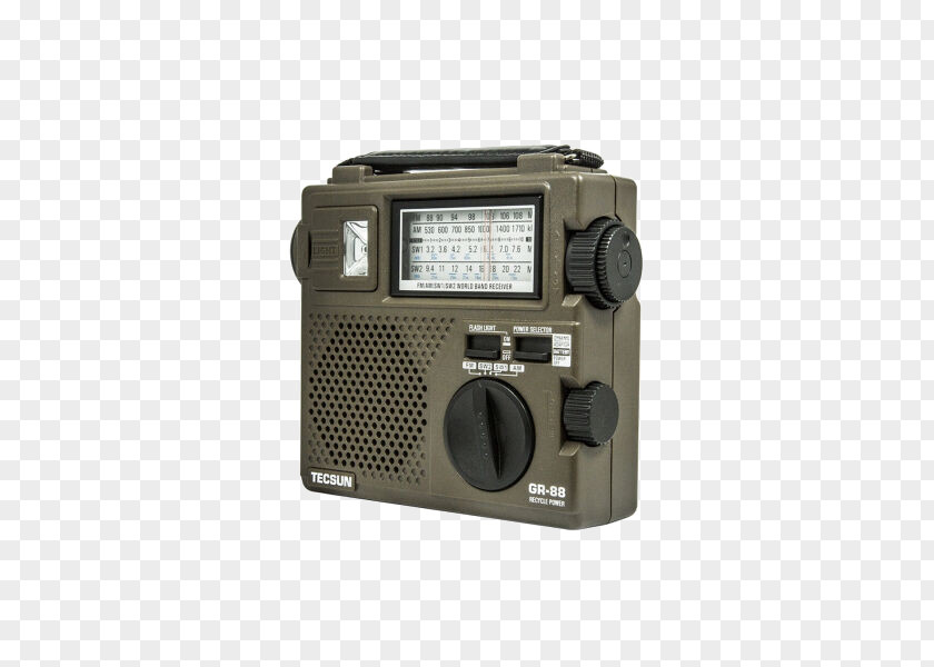 Full Band Desheng Lighting Dynamo Emergency Radio Receiver FM Broadcasting AM Tecsun PNG