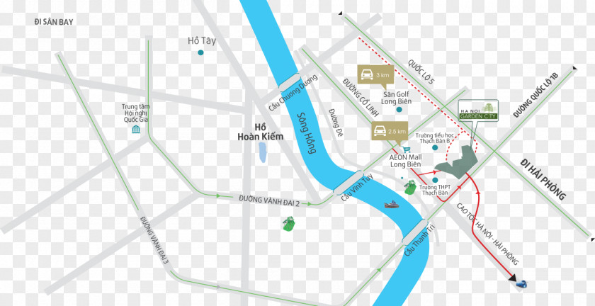 Garden City Jazz Hanoi Thạch Bàn Location Project Map PNG