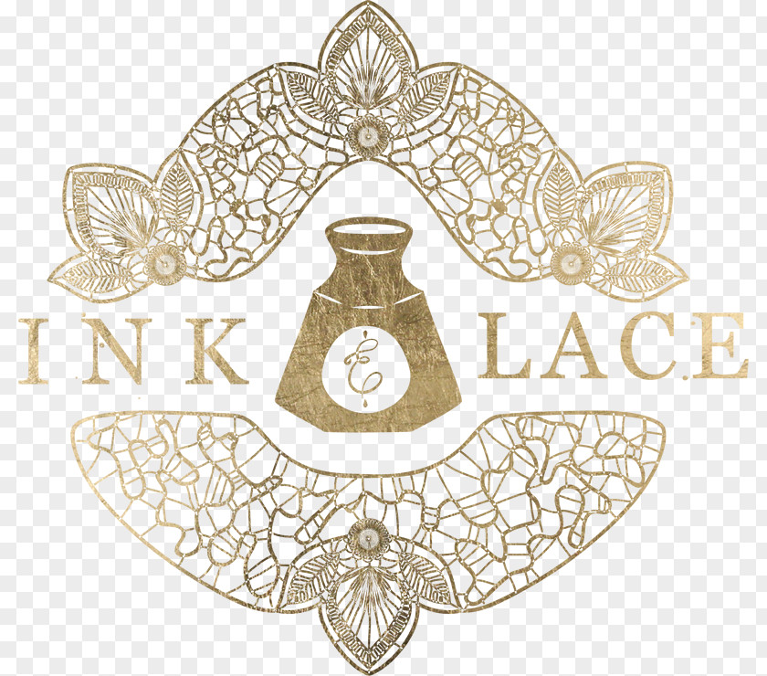 Gold Lace Tiger Logo Ink PNG