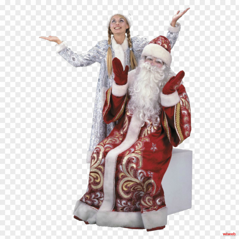 Santa Ded Moroz Snegurochka Claus New Year Grandfather PNG