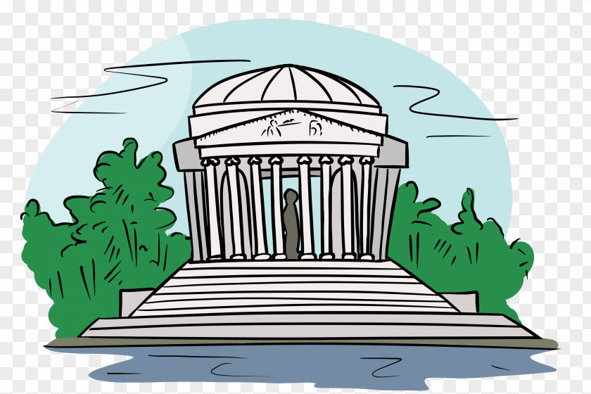 Building Thomas Jefferson Memorial Clip Art PNG