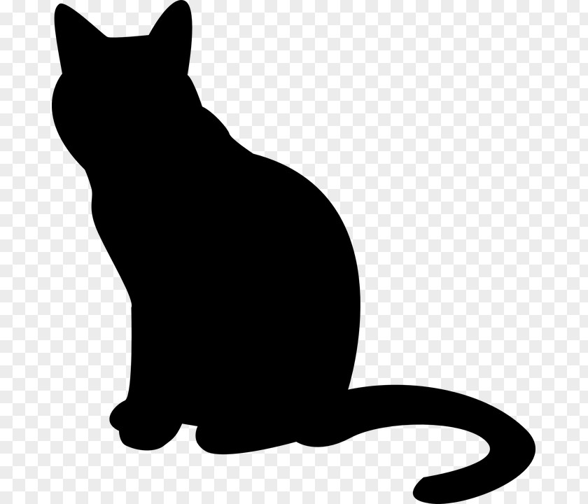 Cat Black Silhouette Clip Art PNG
