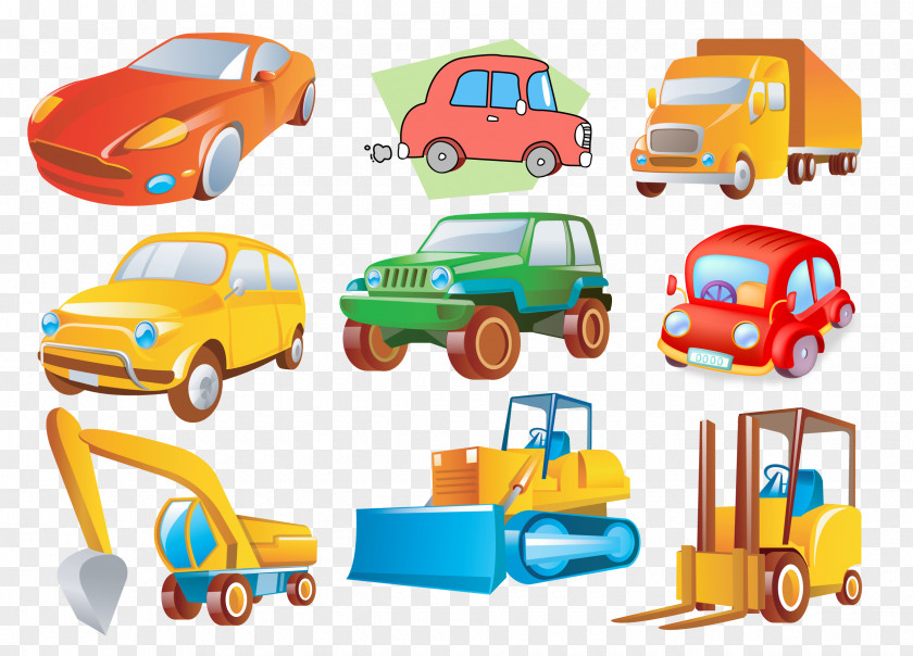 Cartoon Car Drawing Child Transport Game PNG