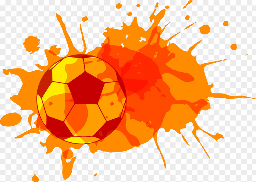 Football Splash FIFA World Cup Watercolor Painting PNG