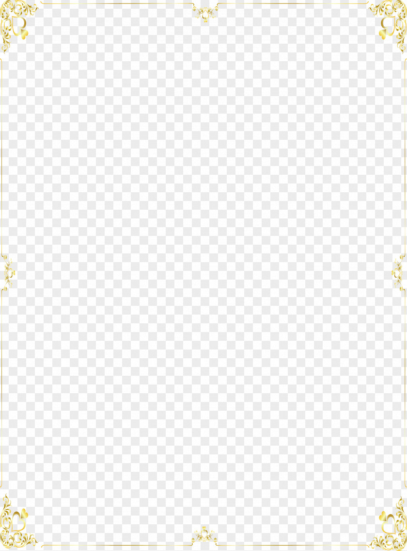 Gold Frame Textile Yellow Floor Pattern PNG