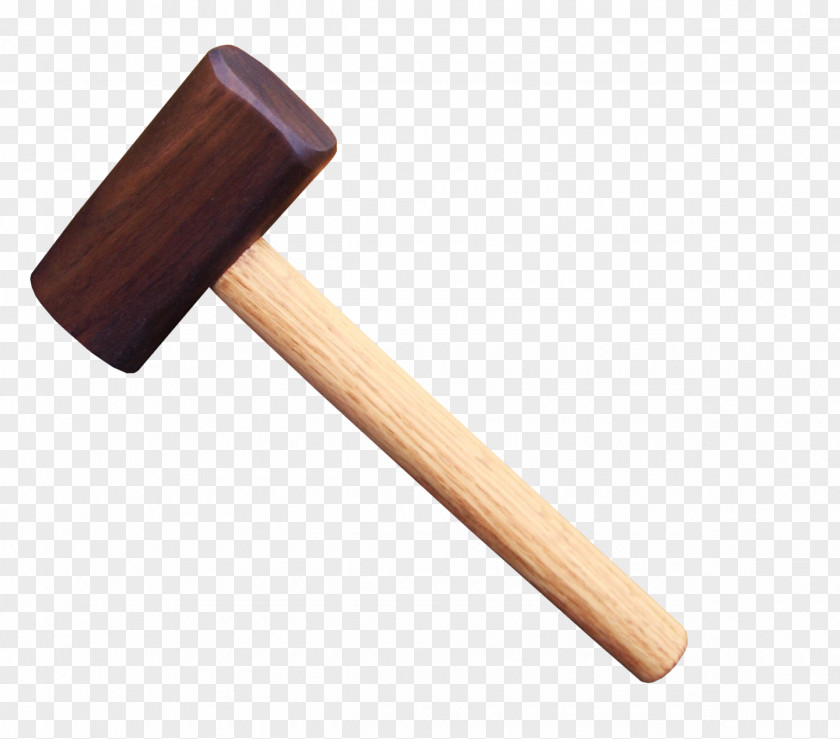 Pretty Brown Wooden Hammer Wood Mallet PNG