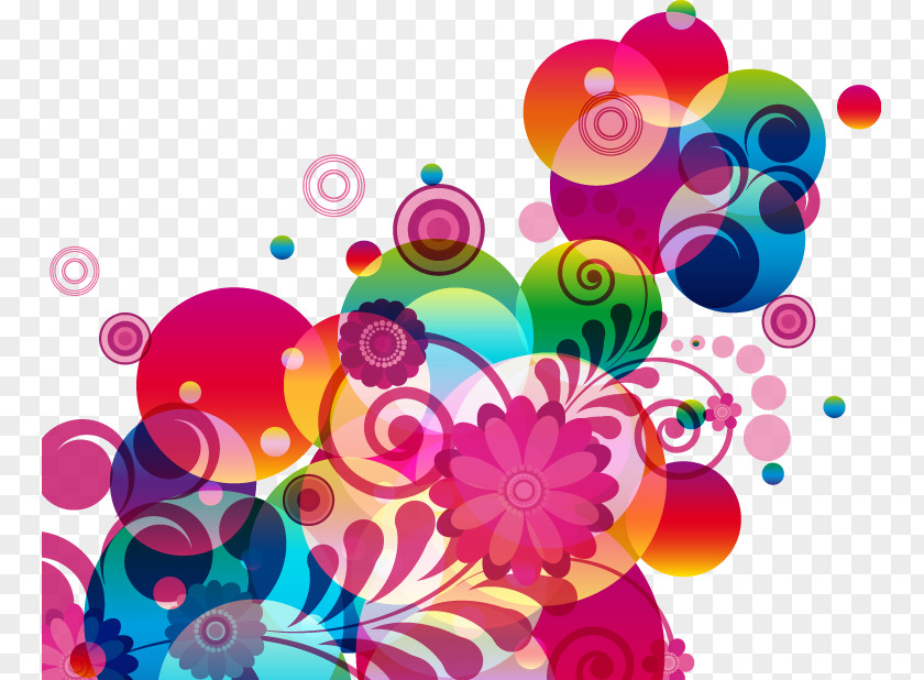 Abstract Color Flowers Balloons Abstraction Flower Clip Art PNG