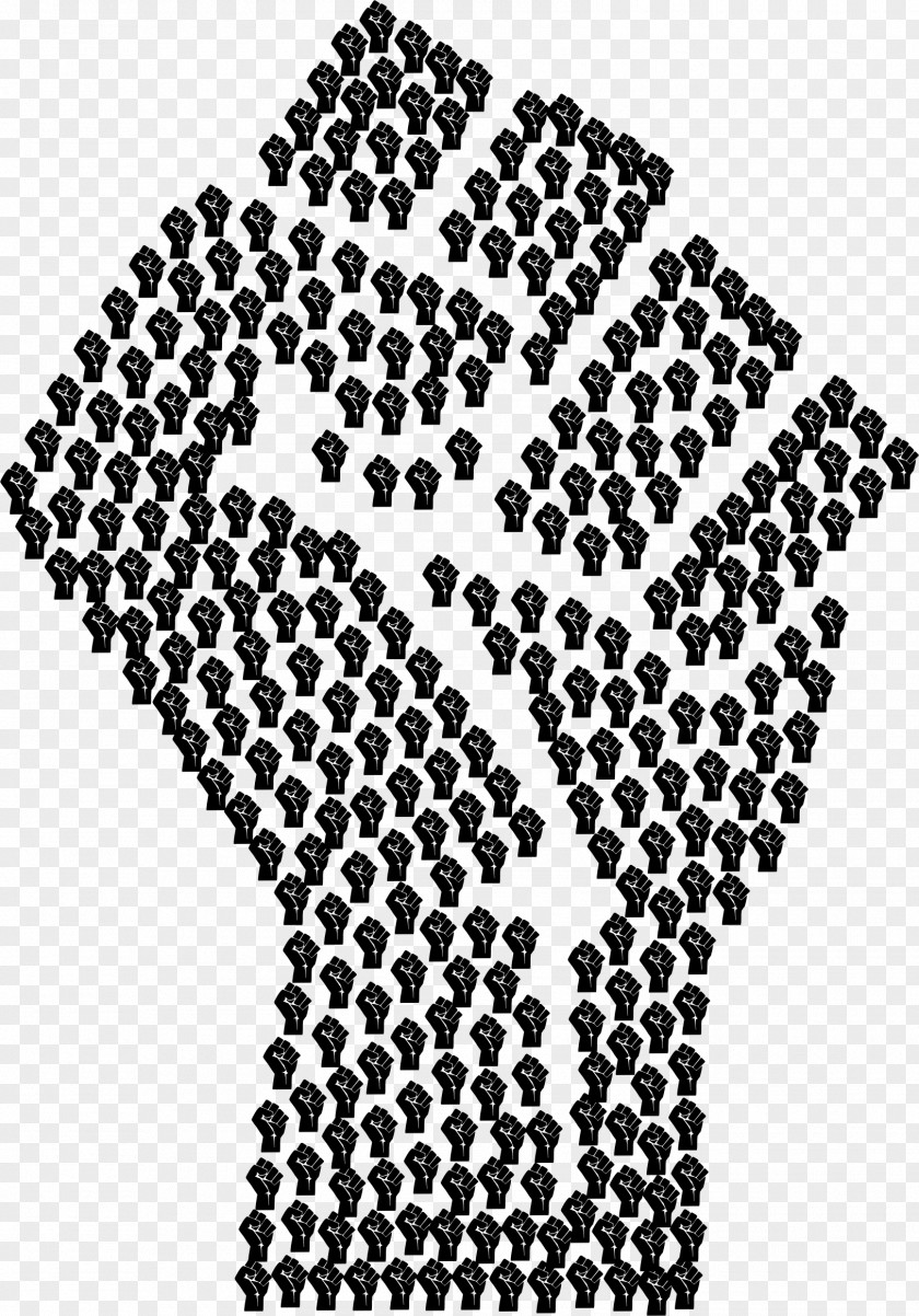 Clenched Fist Raised Fractal Clip Art PNG