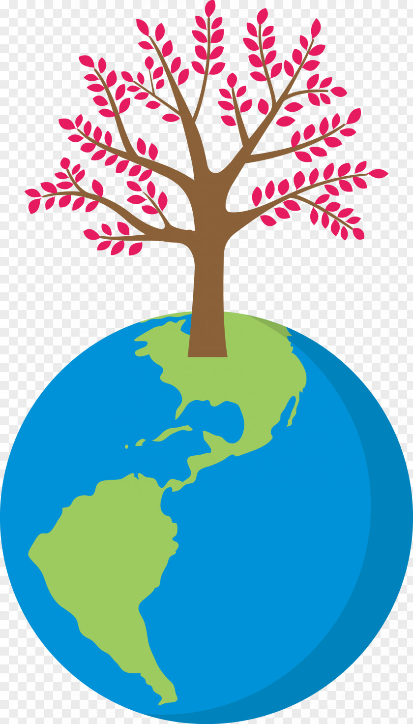 Earth Tree Go Green PNG