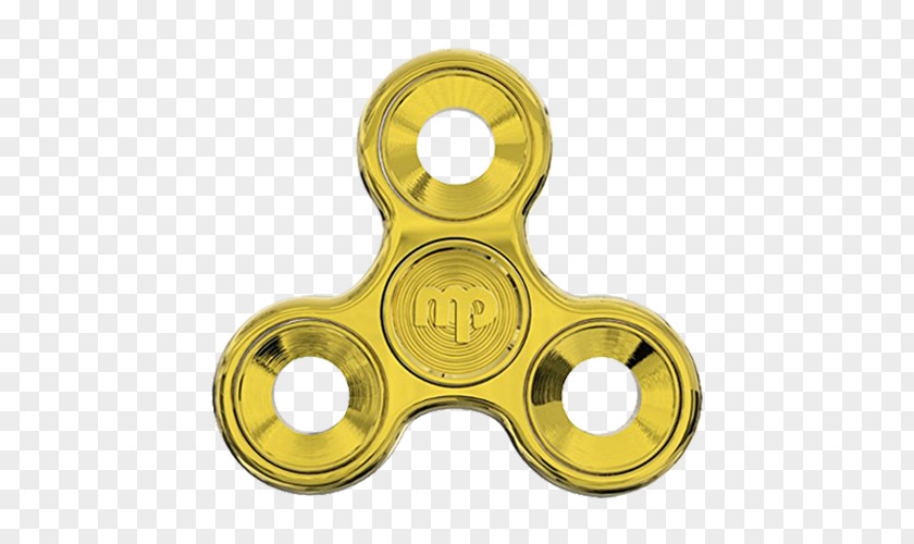 Fidget Spinner Gold Fidgeting Toy Spinning Tops PNG