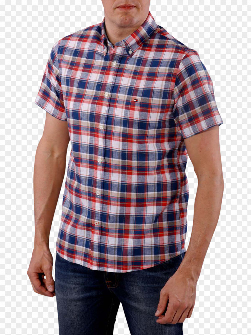 T-shirt Tartan Dress Shirt Maroon Neck PNG