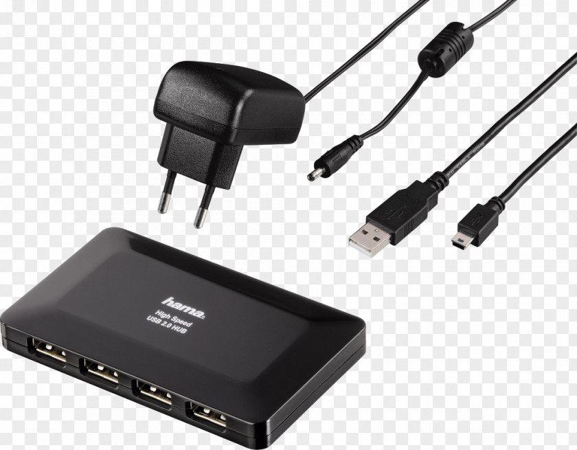 USB AC Adapter Hub Ethernet PNG