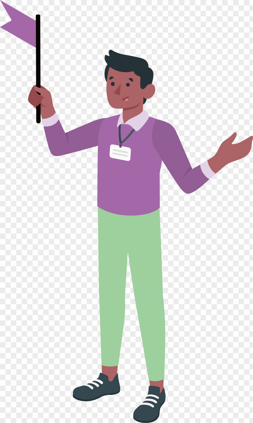 Clothing Character Purple Line Behavior PNG