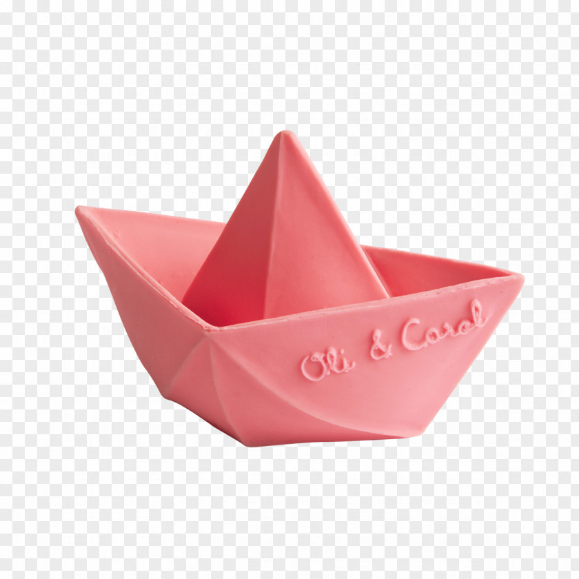 Folded Paper Boat In Water Origami Pink M STX GLB.1800 UTIL. GR EUR PNG