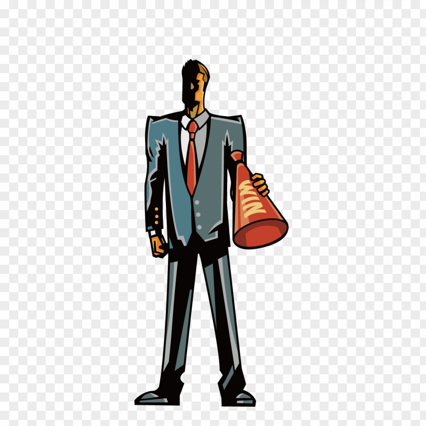 Suit Staff Cartoon Man Illustration PNG