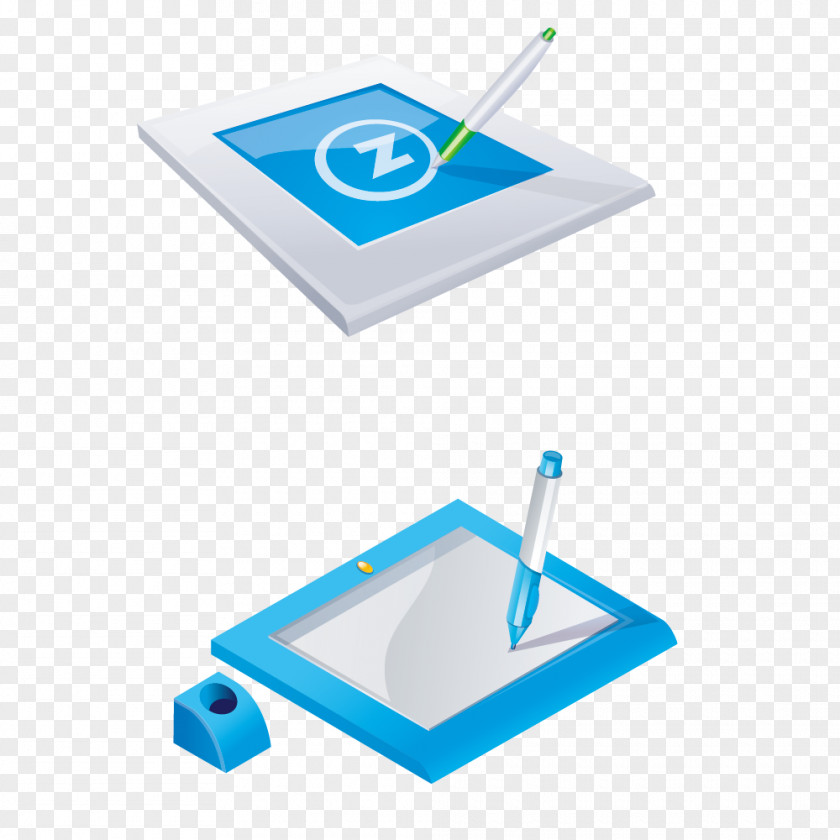 Blue Tablet Vector Material Computer Icon PNG