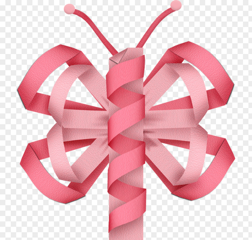 Cartoon Butterfly Paper Ribbon Clip Art PNG