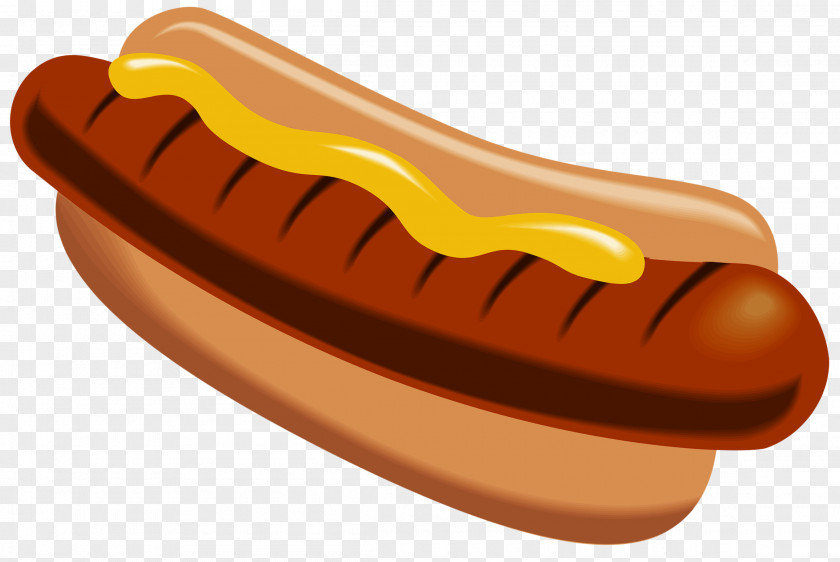 Hot Dog With Mustard Clipart Picture Bun Hamburger Barbecue Clip Art PNG