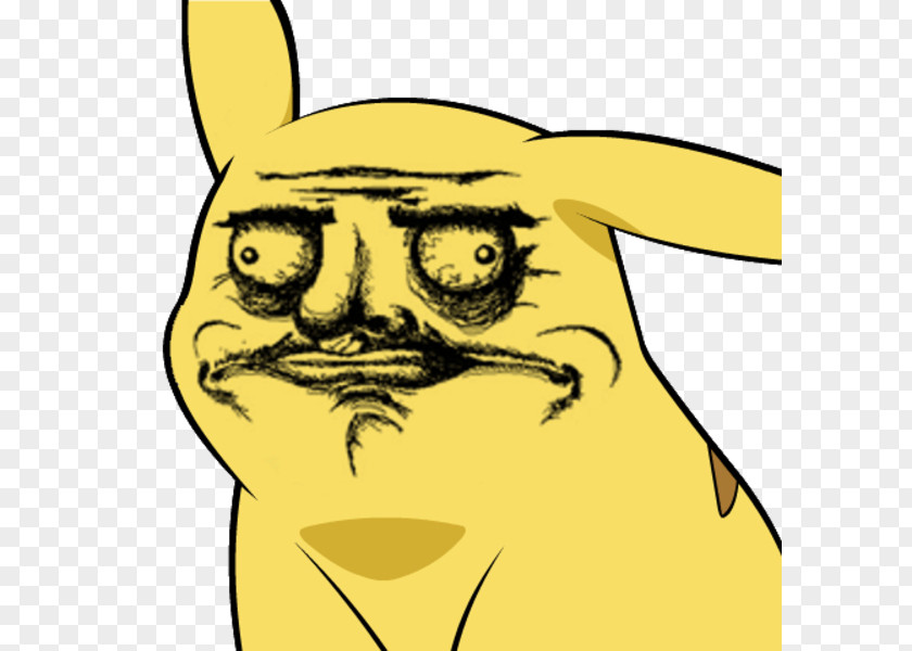 Pikachu Rage Comic Know Your Meme Trollface PNG comic Trollface, Face clipart PNG