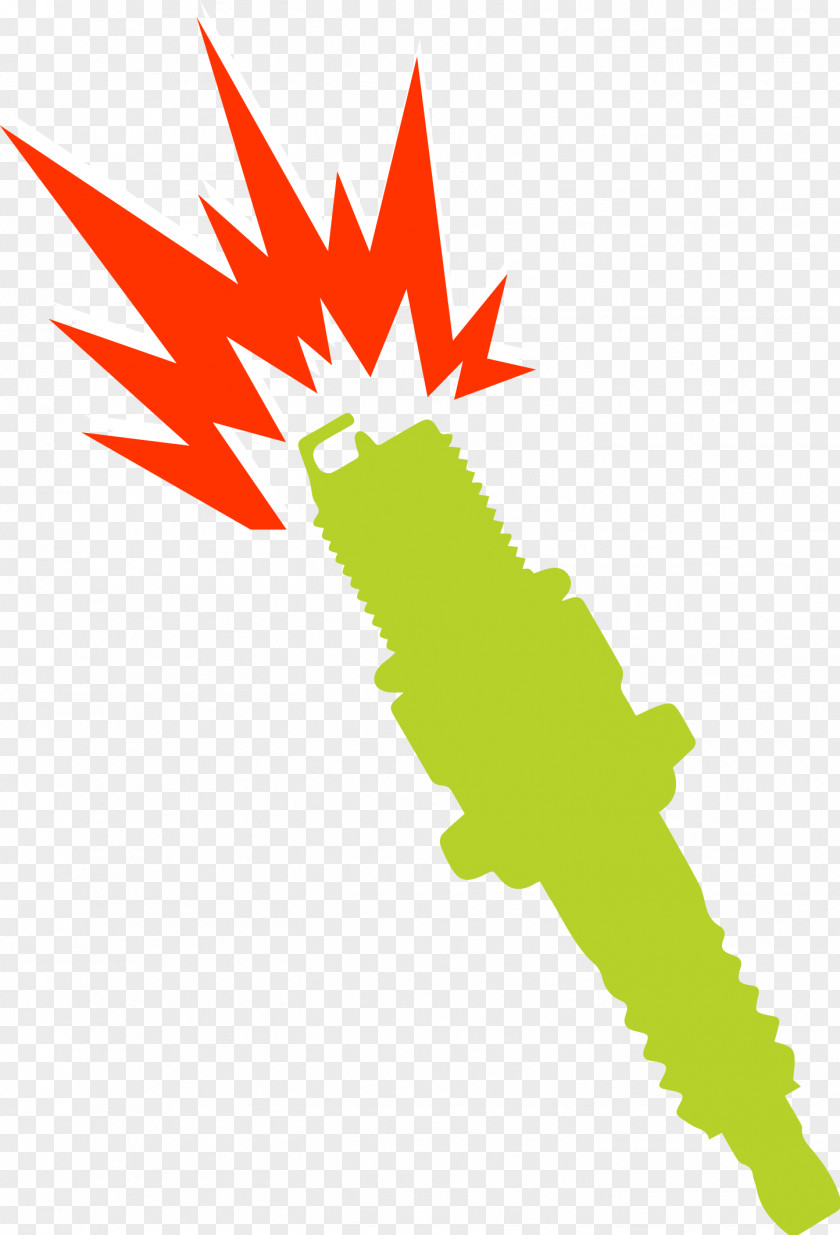 Spark Plugs Leaf Paper Explosion Arc Flash Plant Stem PNG